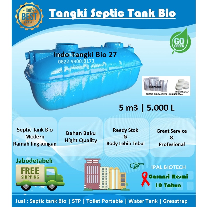 Septic tank biotech 5000 Liter, septic tank bio biosung