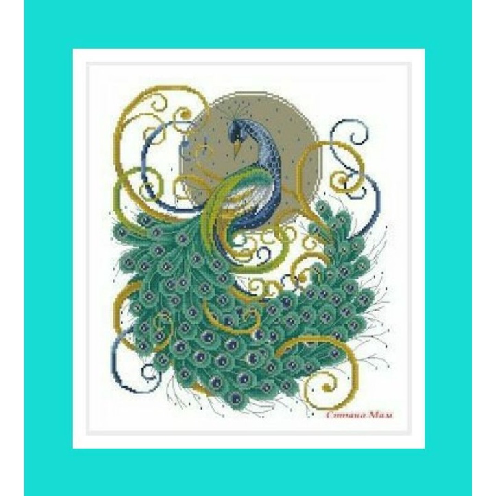 pola kristik burung indah peacook