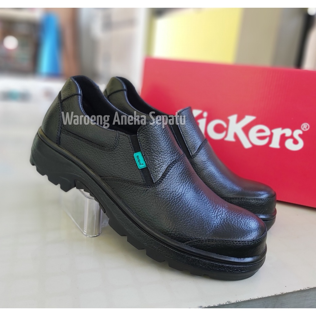 Jual Sepatu Boots Kickers Kulit Pria Safety Ujung Besi Terbaru