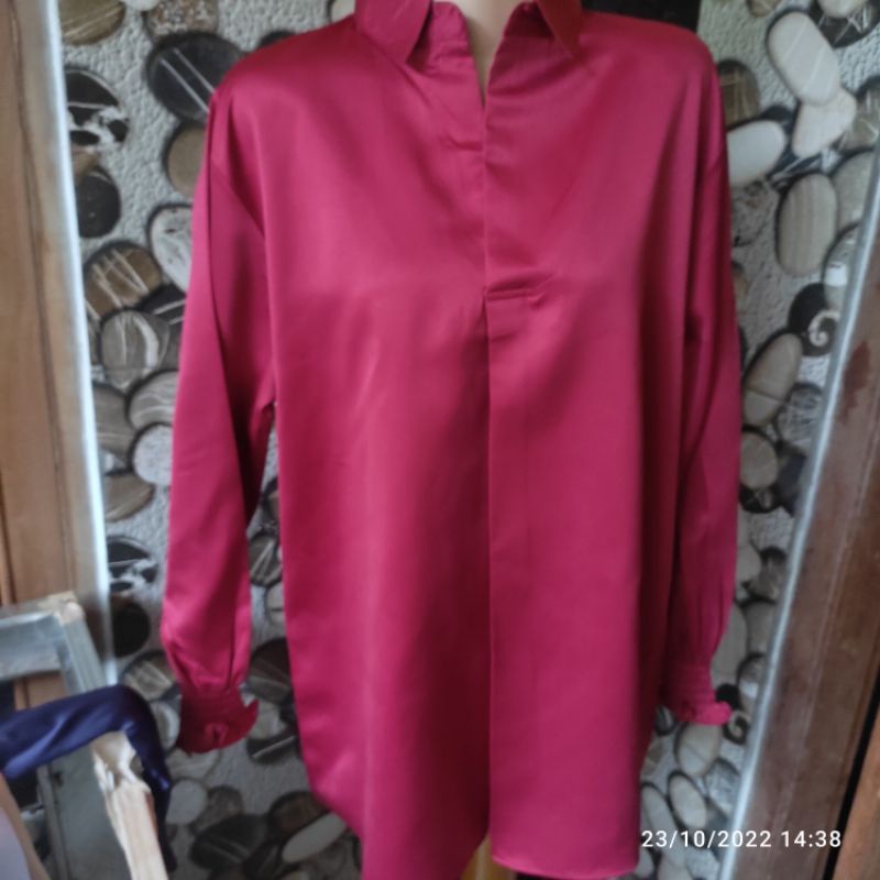 Ruby Top Satin Kemeja blouse satin