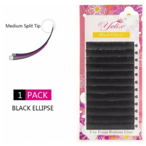 READY NEW YELIX BLACK ELLIPSE D+ 0,2 D+ 0.15 Bulu Eyelash extension (LEMBUT BANGET)