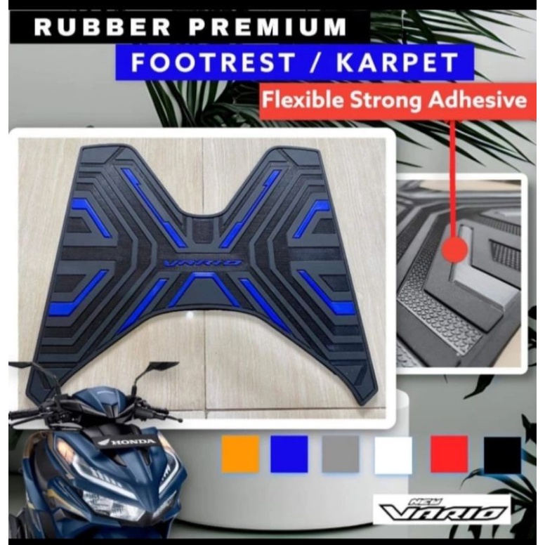 Rubber karpet pijakan kaki premium Honda NEW VARIO 125 150 2017 - 2022