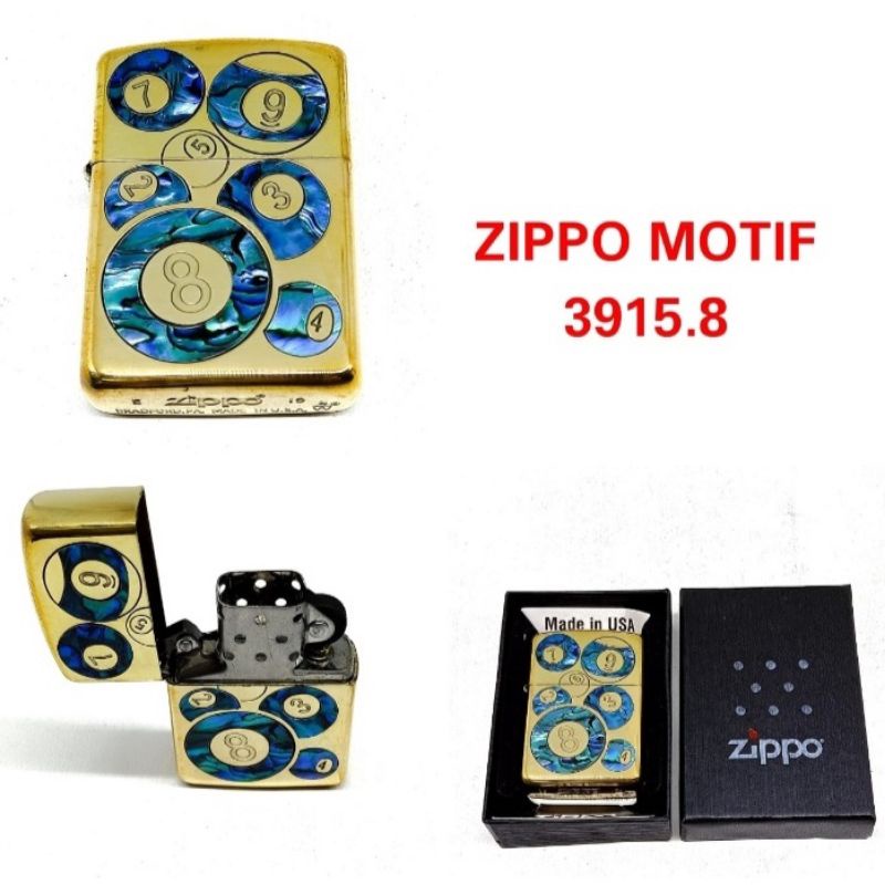 Korek Zippo Gold Billiard Grade Ori