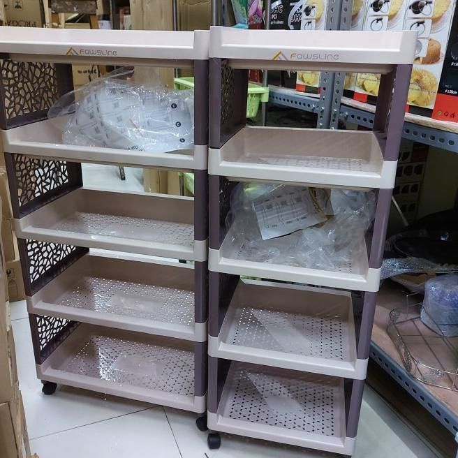 RAK PLASTIK MULTI FUNGSI SERBAGUNA / YOYO, FAWSLINE 5 SUSUN / RAK SERBAGUNA