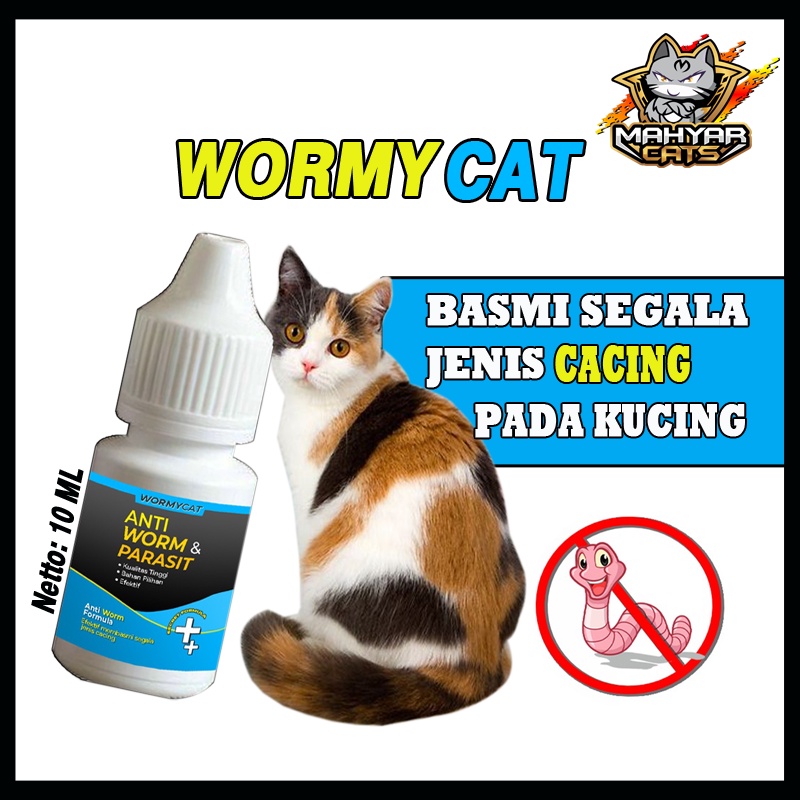 Obat Cacing Kucing WORMYCAT Obat Anti Infeksi Cacing Kucing Cat Kitten Ampuh Basmi Dan Mencegah Cacingan