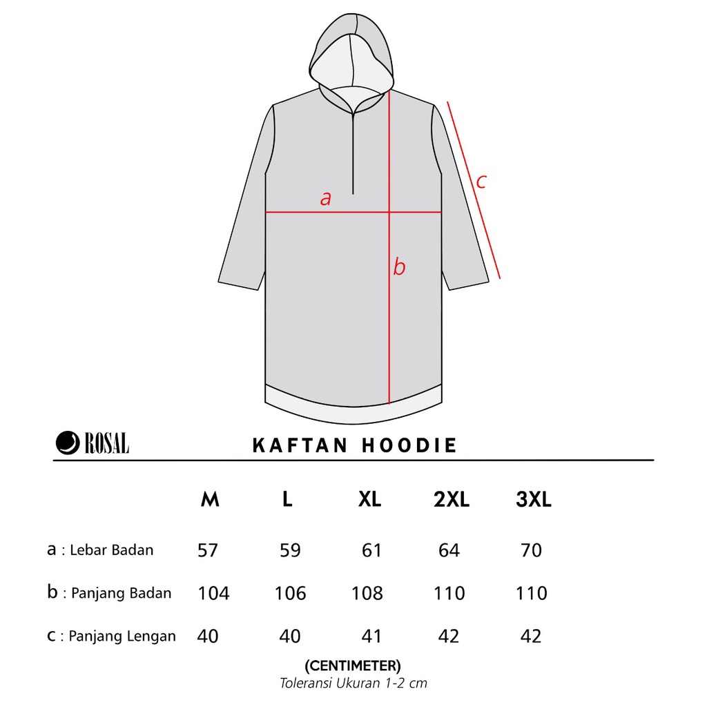 ROSAL Kaftan Hoodie Gamis Hoodie Pria