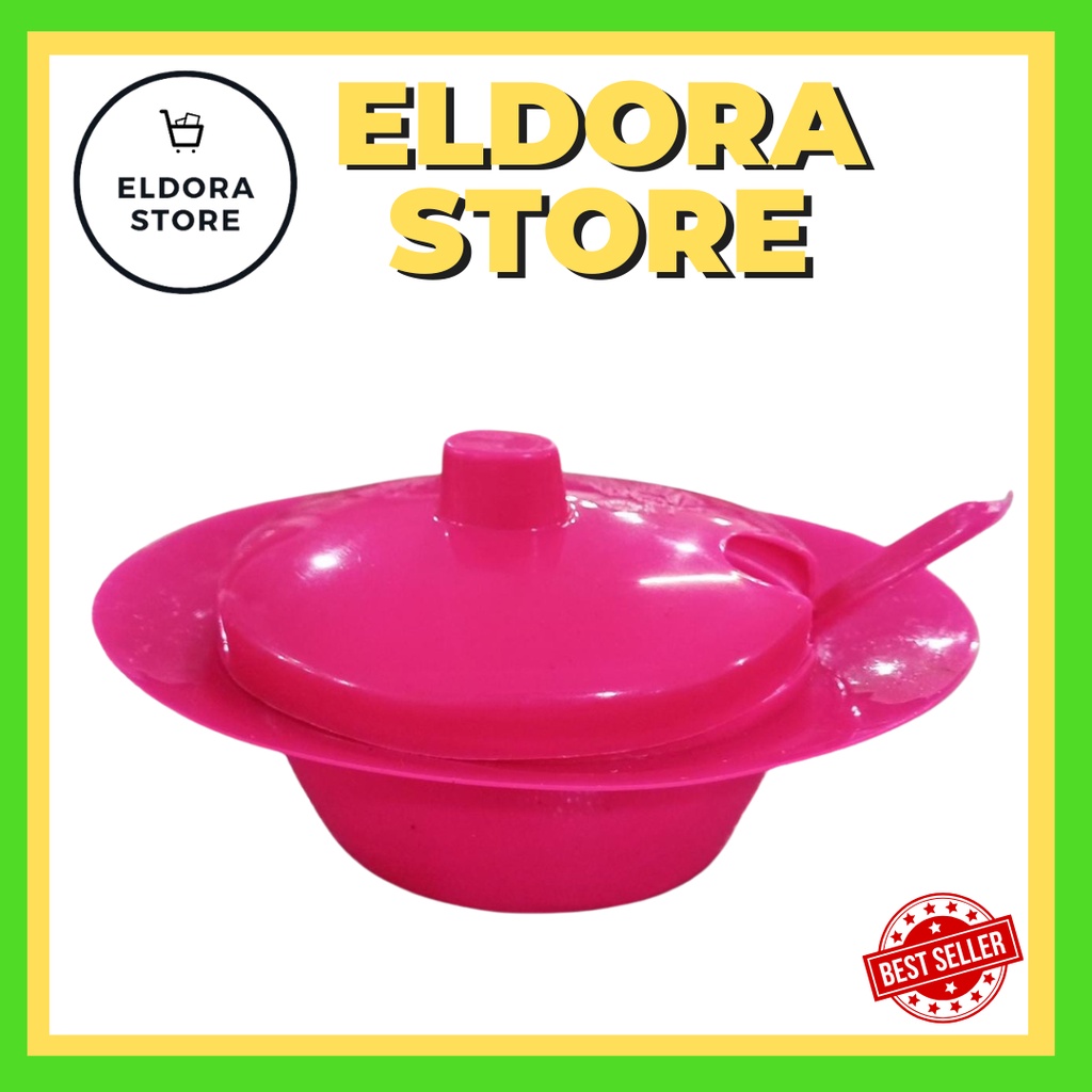 Tempat Sambel Makanan | Wadah Sambel Plastik Bahan Kuat | Tempat Sambel Bakso + Sendok | Wadah Saos 