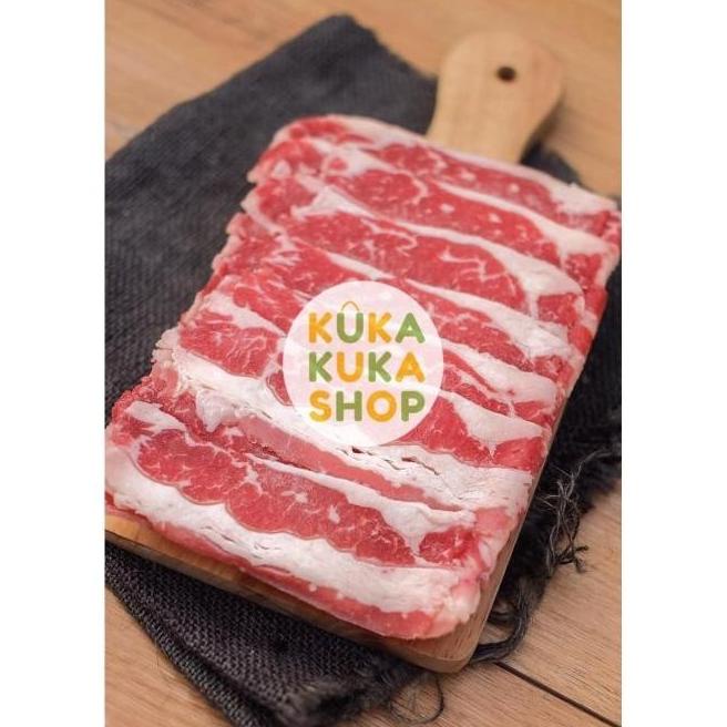

Daging Sapi Beef Slice Us Shortplate / Karubi / Yoshinoya Slice 1 Kg Budi.Doremi2
