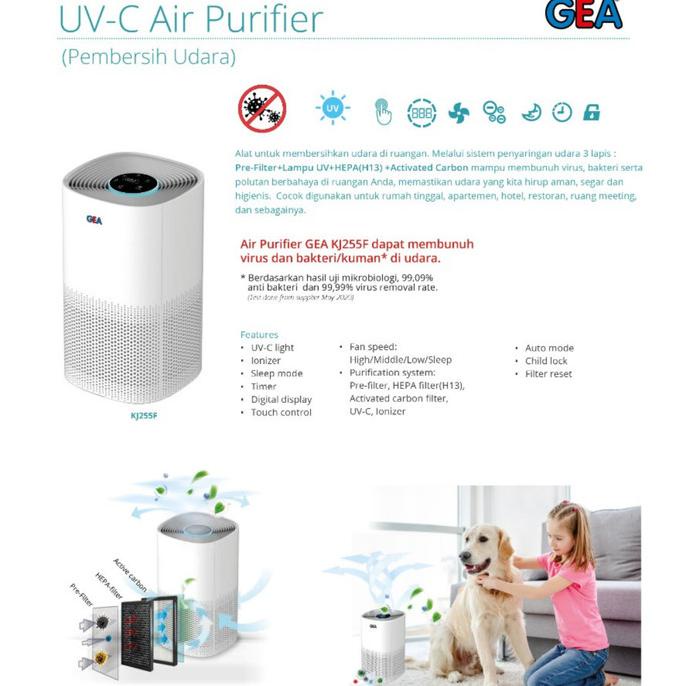 Gea Air Purifier UV-C KJ255F / Pembersih Udara UV-C Gea KJ-255F