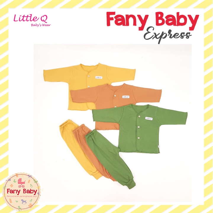 LITTLE QUEEN SETELAN BAJU PANJANG &amp; CELANA PANJANG RIB POLOS NB