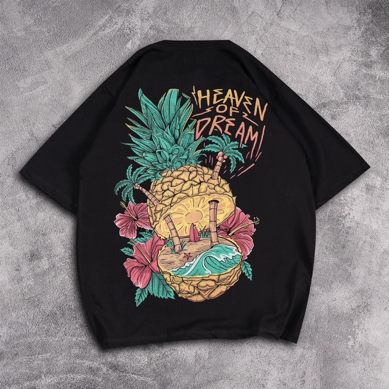 [N01021] T-shirt Oversized Distro Motif HEAVEN OF DREAM