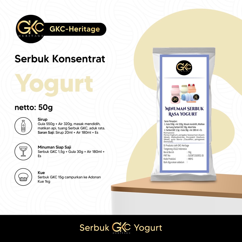 

Gkc Heritage Powder Drink Yoghurt - Bubuk Minuman 50 gram