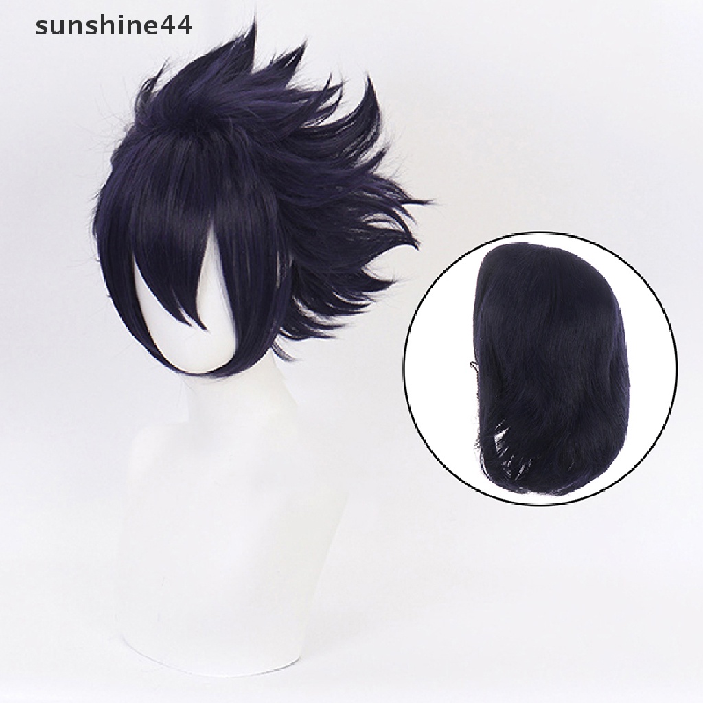 Sunshine Wig / Rambut Palsu Karakter Kartun Anime Amajiki Tamaki Warna Ungu Untuk Cosplay