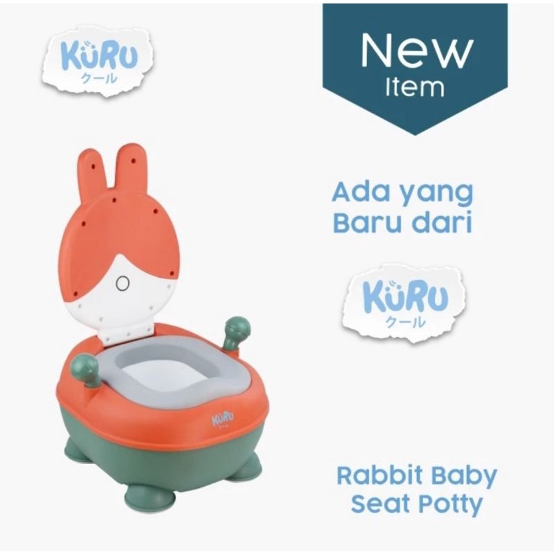 KURU Potty Train Rabbit Girl Series / Potty Training Anak Motif Kelinci