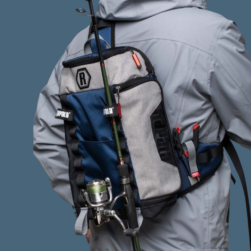Tas Mancing Casting Rapala Countdown Sling Bag Blue Grey RBCDSB
