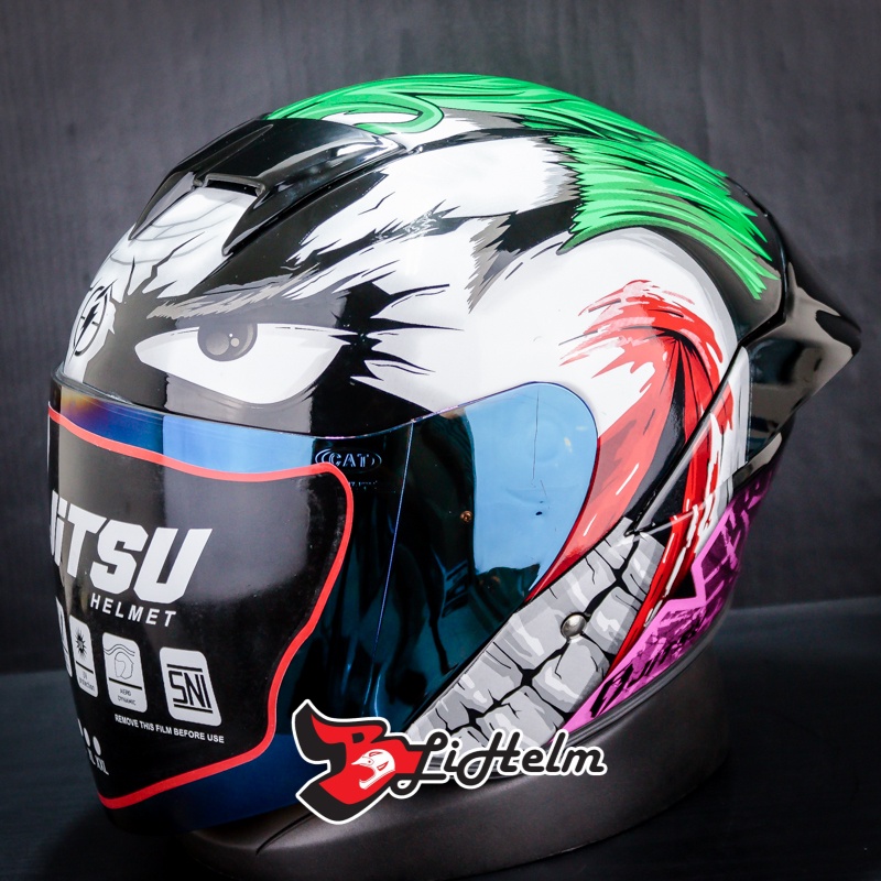 JITSU HELM JS1 | JOKER BLACK GLOSSY | HALF FACE