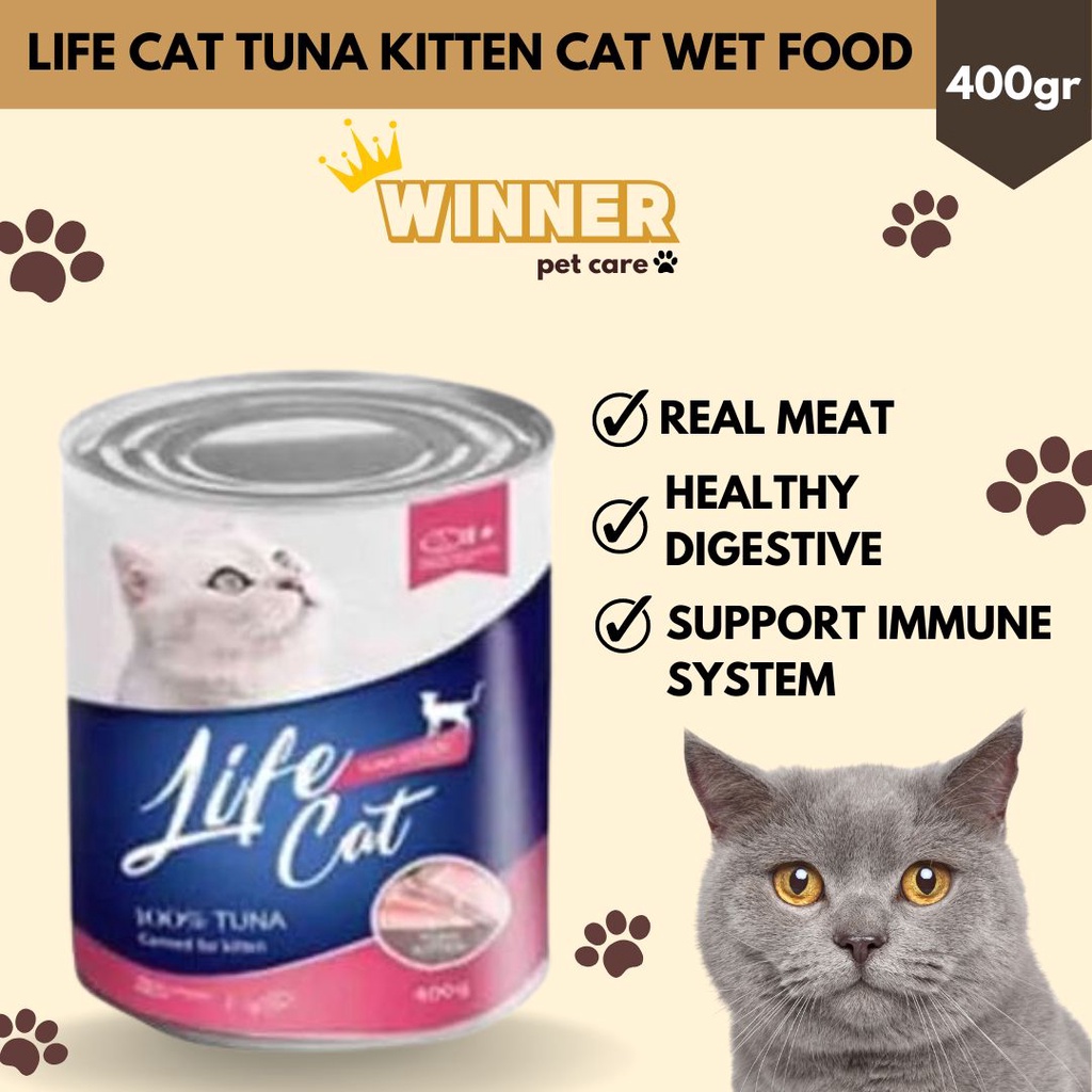 Life Cat Tuna Kitten Cat Wet Food 400gr