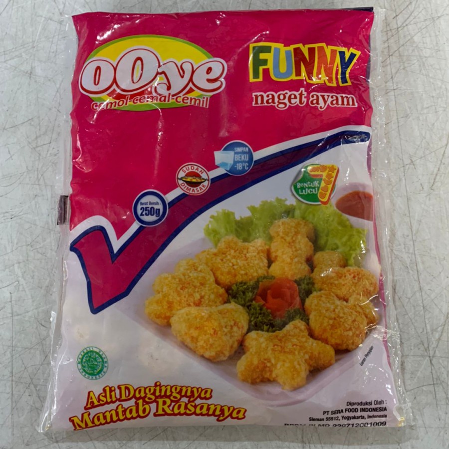 Ooye Chicken Nugget Funny / Naget Ayam Ooye Funny 250 Gr