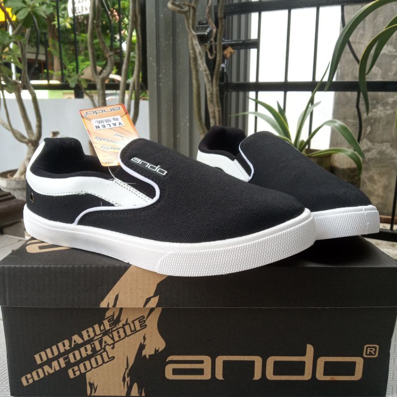 Sepatu Slip On - Ando Valen / Bondy - Sepatu sekolah - Sepatu selop - Unisex | Size 37-42