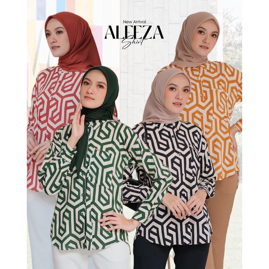 NEW ALEEZA SHIRT BY MYLADY/BAHAN RAYON VISCOSE/SHIRT PREMIUM/SHIRT BARU/BAJU CANTIK/BAJU MUSLIM/BAJU