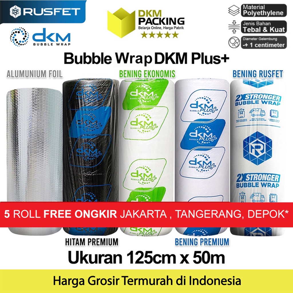 

Plastik BubbleWrap Hitam 50Meter Bubble Wrap DKM PLUS TERMURAH / ROLL