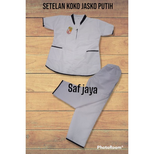 SETELAN BAJU KOKO JASKO ANAK/SETELAN BAJU MUSLIM ANAK KOKO PUTIH LENGAN PENDEK