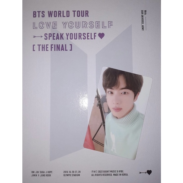 RPC JIN DVD SPEAK YOURSELF FINAL SEOUL SYS BTS