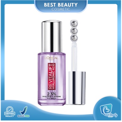 ★ BB ★ L'Oreal Paris Triple Roller 2.5% Hyaluron + Caffeine Eye Serum - Hyaluronic Acid Serum Mata - Loreal