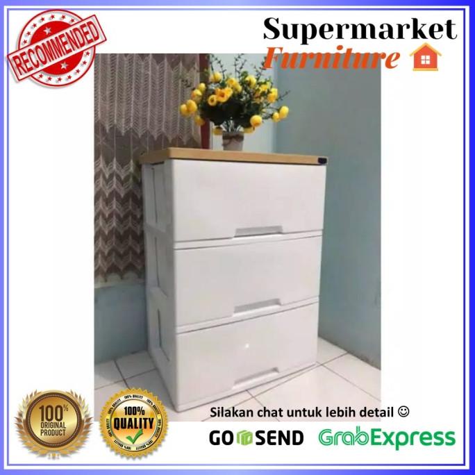 

Rovega Kabinet / Lemari Plastik 3 Susun Magnum CMG-330 Premium stock ready