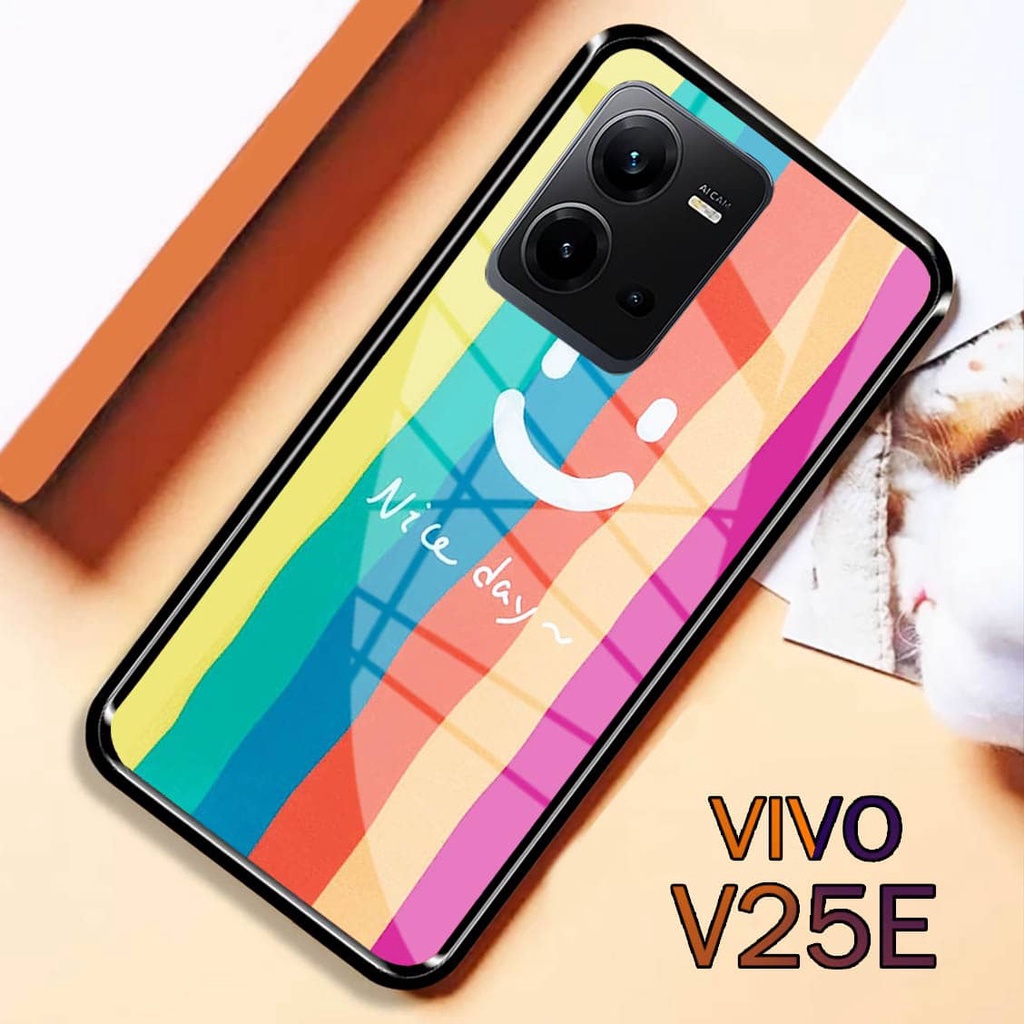 Softcase Glass Kaca VIVO V25E - Casing HP VIVO V25E [ S24 ].