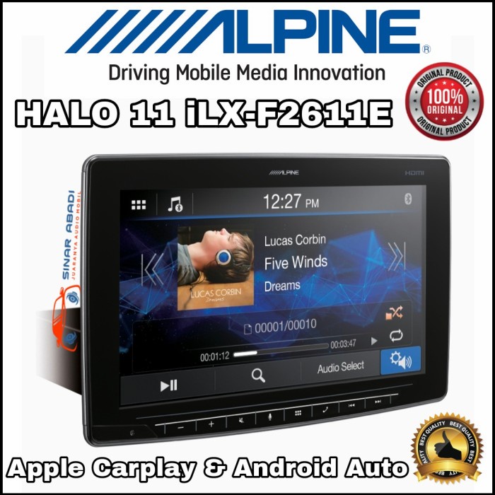 ALPINE HALO 11 iLX-F2611E 11 inch Apple Carplay Android Auto Garansi