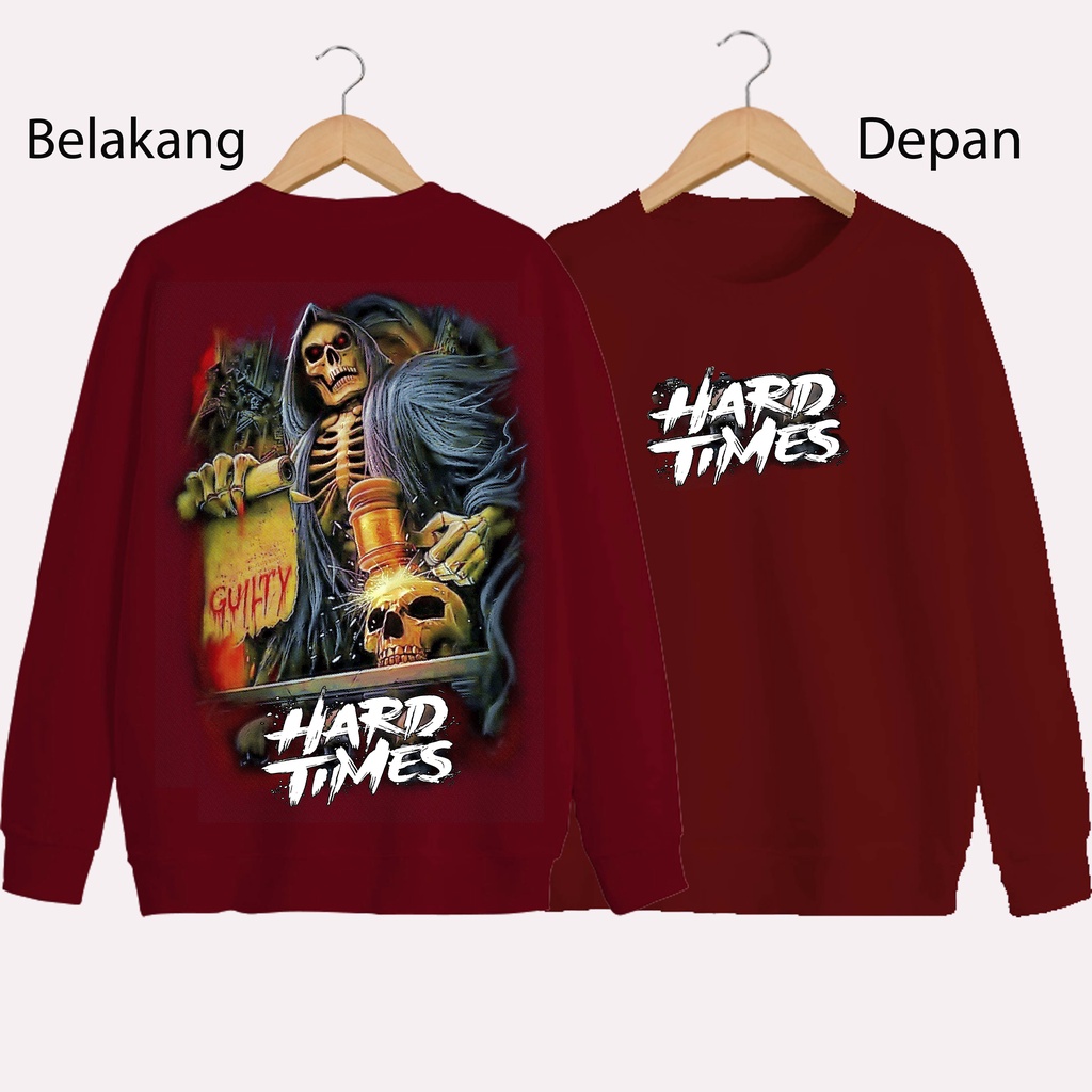 SWEATER UNISEX DB HARD TIME PRIA DAN WANITA SWEATER JUMBO