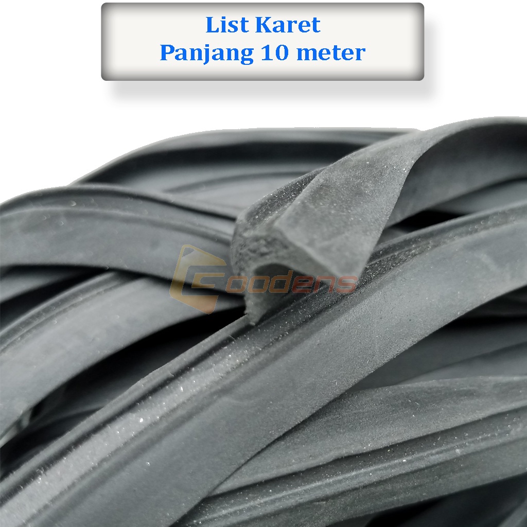 List Karet 078B karet C untuk kusen pintu-jendela aluminium panjang 10meter