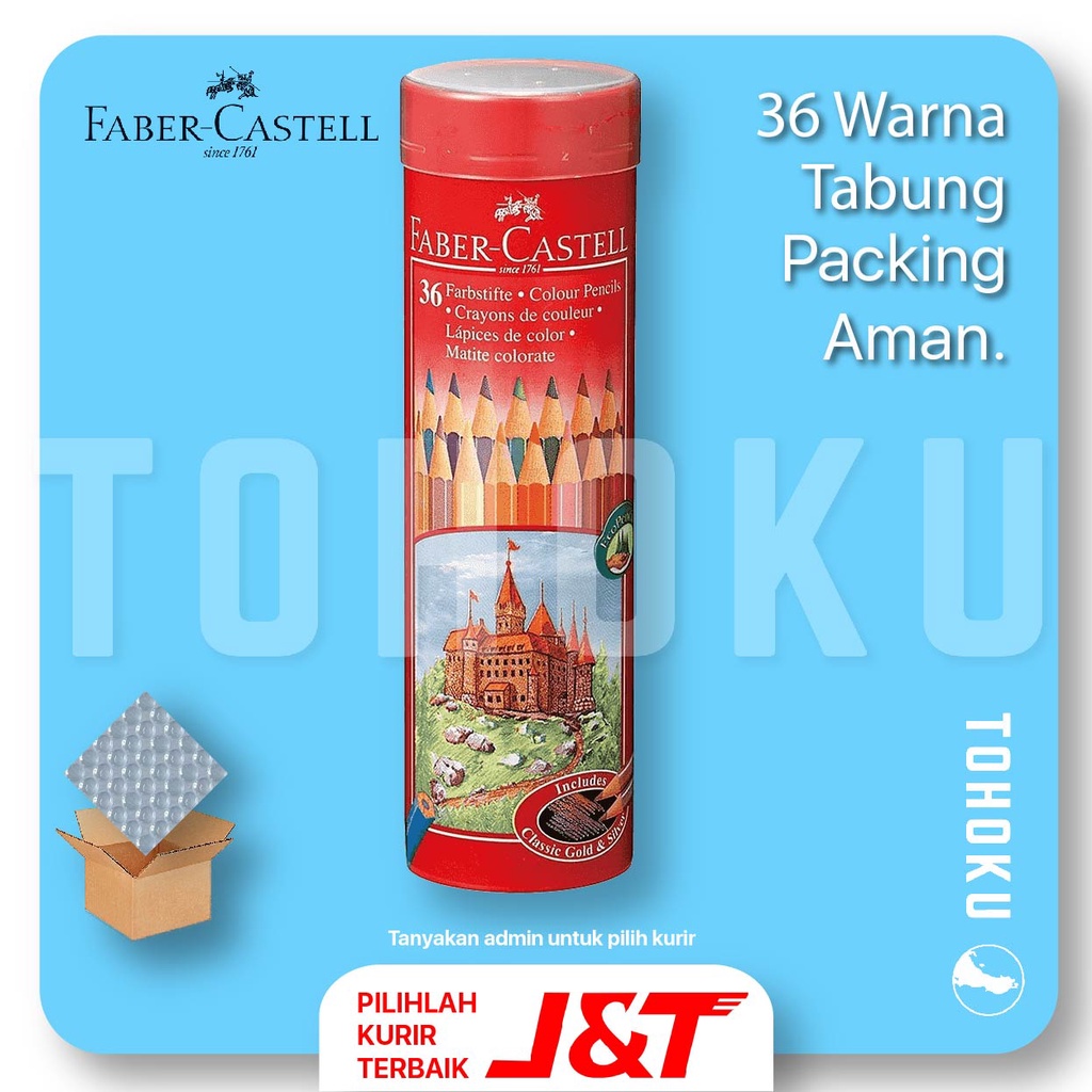 Pensil Warna Tabung Kaleng Faber Castell 36 Warna