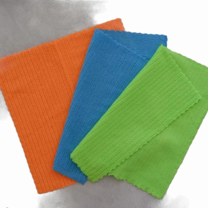 IKILOSHOP LMF3 Kain lap microfiber 30x30 isi 3 lap serbaguna mobil dapur handuk magic quick dry Anti Minyak Towel Tebal