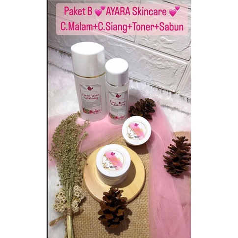 AYARA SKINCARE Paket B ( Cream Malam Siang Sabun Toner)