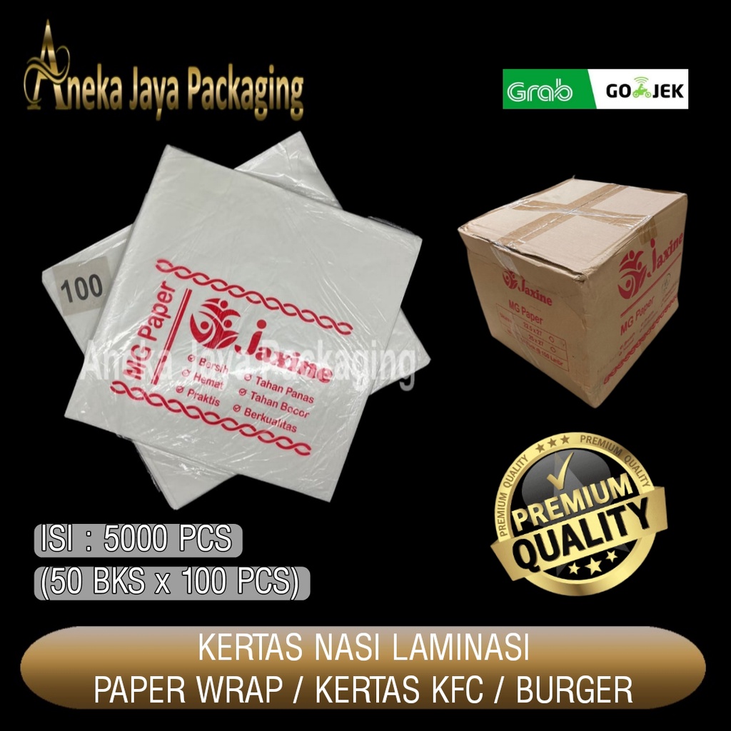 Kertas Nasi Kfc Pembungkus wrap Per Dus Anti Minyak Lengket Medan