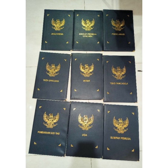 

map upacara komplit 9 buah / perlengkapan upacara / teks upacara komplit