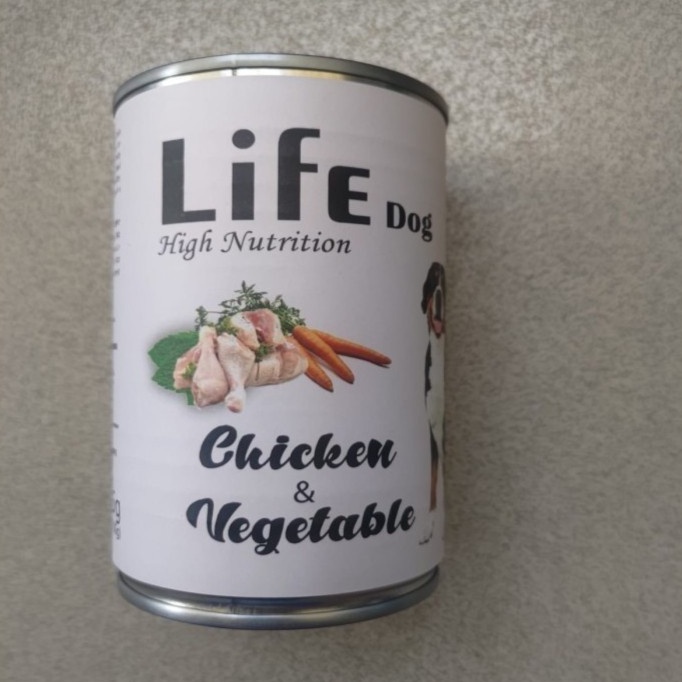 Life Dog Chicken Vegetable Dog Wet Food 375gr