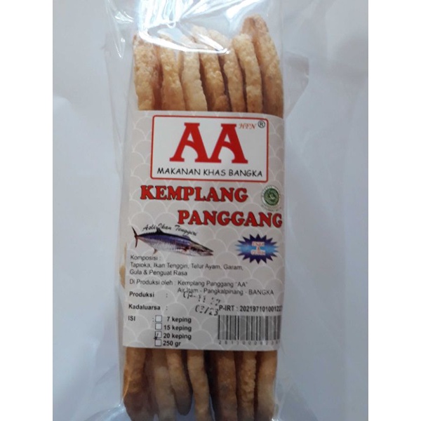 

Kerupuk kemplang tenggiri panggang AA 20 keping