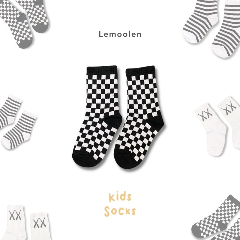 Lemoolen - NEW! Oldschool Kids Socks Premium 1-5 tahun | kaos kaki anak motif oldschool | kaos kaki anak stripe | kaoskaki anak cotton | kidssocks | kids socks | kaos kaki anak toodlers