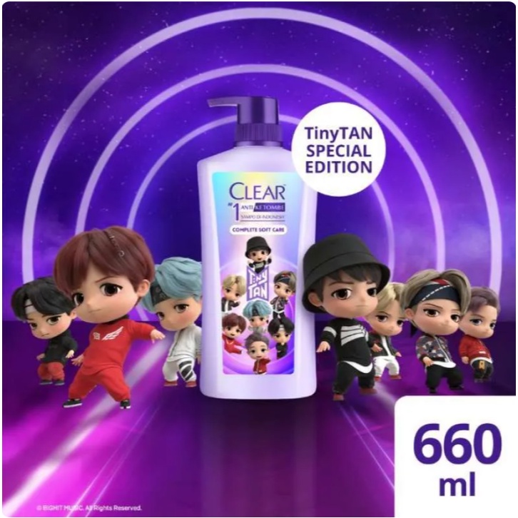 Clear Complete Soft Care Anti Ketombe Shampoo TinyTAN Special Edition Shampo BTS