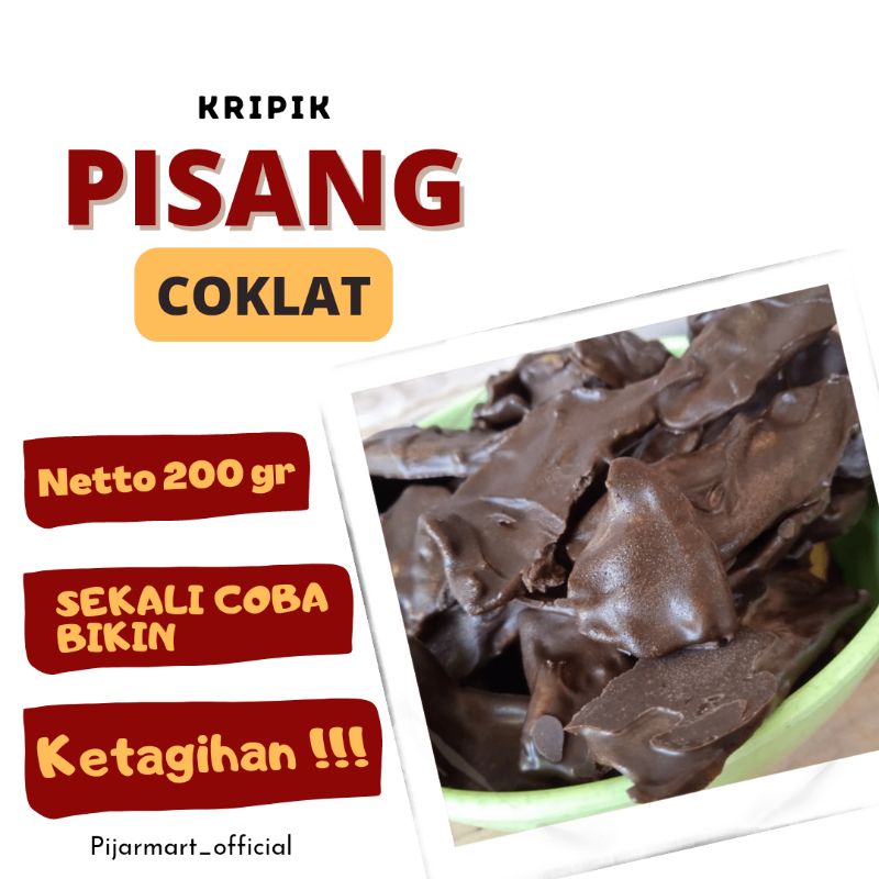 Jual Kripik Pisang Coklat Lumer Kripik Pisang Coklat Manis Shopee