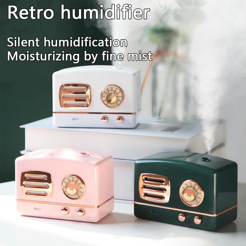 Humidifier Mini Bentuk Tabletop Low-Noise Pelembab Udara Mist Sprayer Retro Perangkat Pelembab Living Company Office