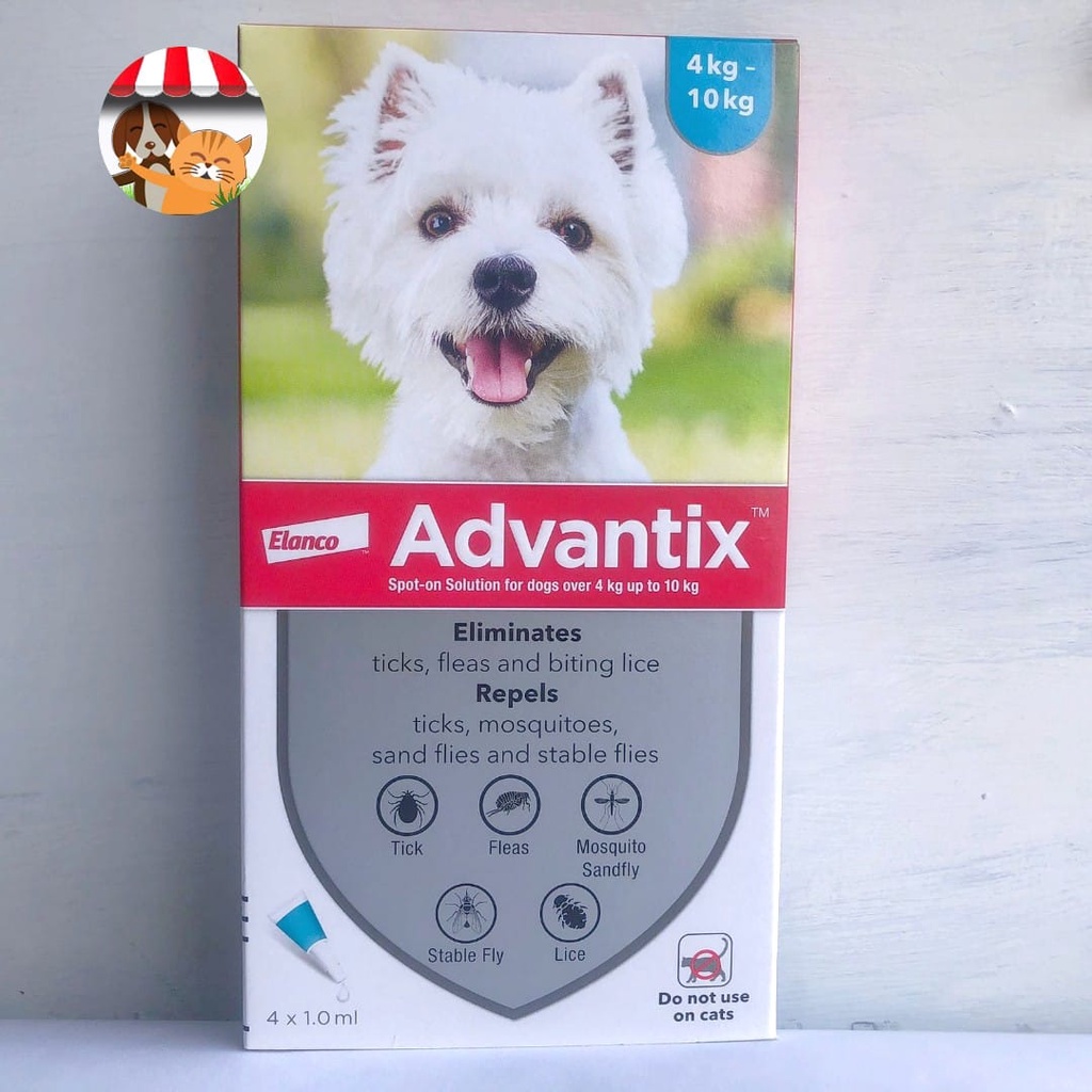 Advantix 4-10kg 1.0ml Obat Tetes Kutu untuk Anjing Harga ECER