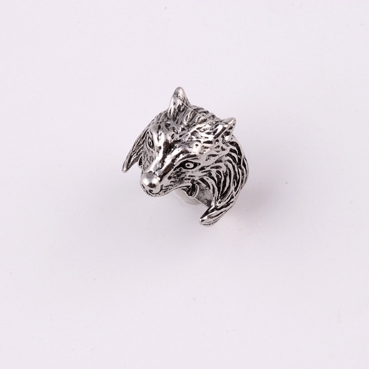 Cincin Desain Serigala Gaya retro Eropa Amerika Untuk Pria
