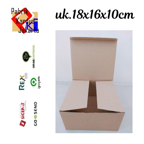 

KARTON BOX KUE BOX DIECUT 18x16x10cm | Karton Box Polos