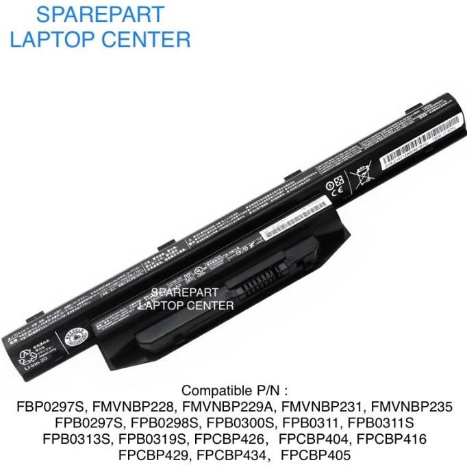 Baterai Fujitsu Lifebook Ah564 A572 A573 Bps229 Bps231 Fmvnbp227A