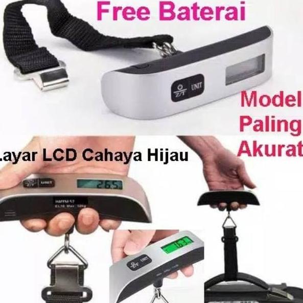 Timbangan Luggage Scale Travel Timbangan Koper Gantung Digital Silver - Luggage scale
