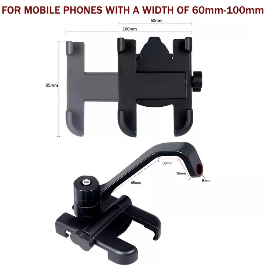 MH - Holder Motor Kaca Spion Bahan Besi Metal Universal Holder Spion HM2